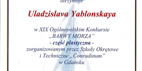 Konkurs plastyczny Barwy morza