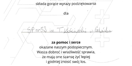 Schronisko dla zwierząt dziękuje